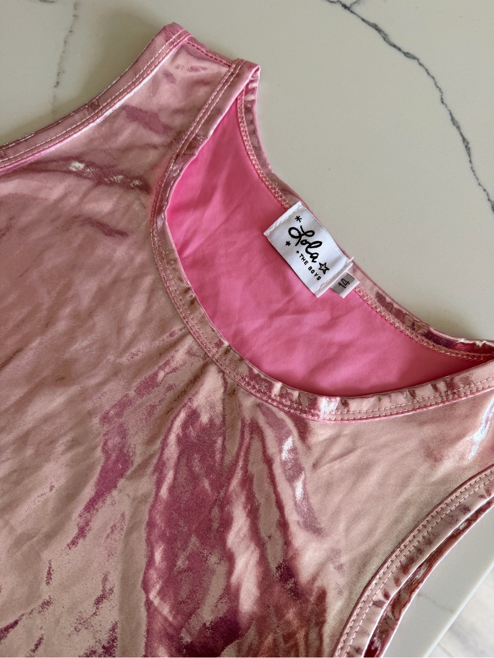 Lola + The Boys ROSE METALLIC TANK DRESS - Picture 4 of 7